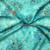 Petrol branch linen fabric #50817