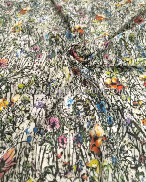 Multicolor flower poplin fabric #50762