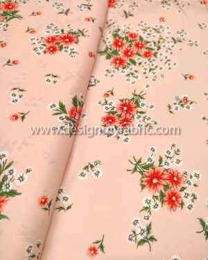 Apricot flower crepe fabric #50767
