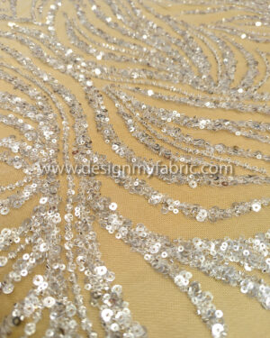 Off white bridal lace with pearls and beads #50813