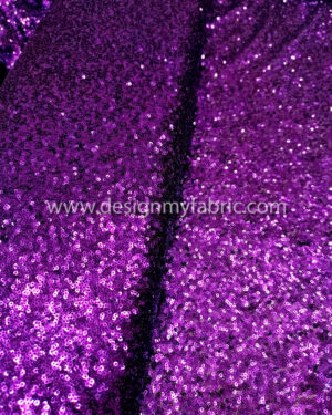 Purple sequined lace fabric #20715