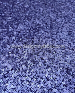 Purple blue matte sequined and lace fabric #82043