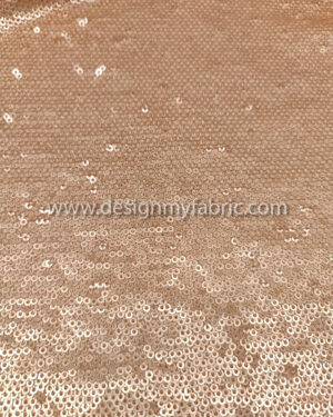Beige color matte sequined lace fabric #91528