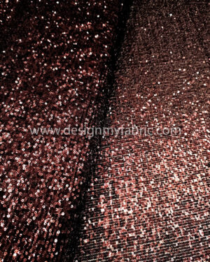 Dark burgundy sequined lace fabric #81678