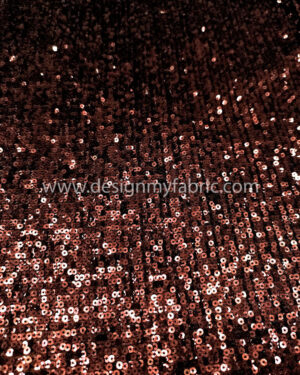 Dark burgundy sequined lace fabric #81678