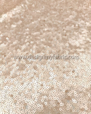 Nude color matte sequined lace fabric #81693