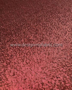 Burgundy matte sequined and lace fabric #20033
