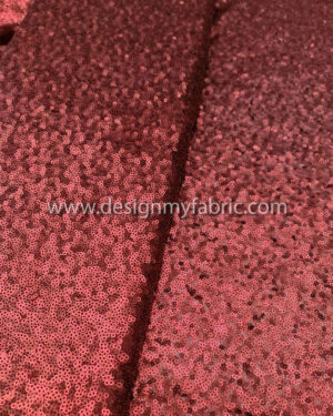 Burgundy matte sequined and lace fabric #20033