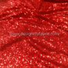 Red sequined lace fabric #20713 - Image 3