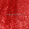Red sequined lace fabric #20713