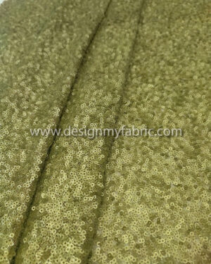 Olive color matte sequined lace fabric #20581