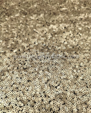 Gold matte sequined and black lace fabric #81694