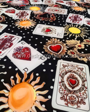 Playing cards crepe fabric #91854