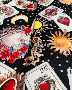 Playing cards crepe fabric #91854