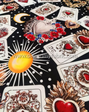 Playing cards chiffon fabric #91382
