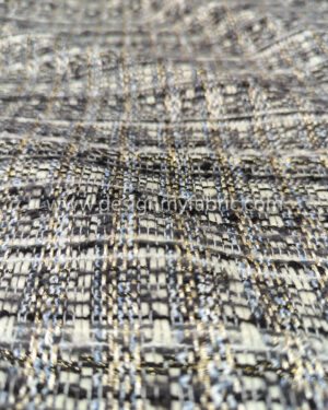 Cream and grey tweed fabric #91843
