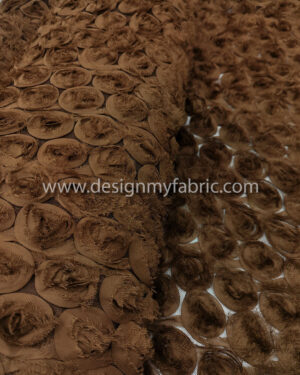 3D brown flower fabric #80264