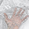 Silver glitter lace fabric #99148 - Image 3