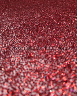 Ombre red glitter net fabric #20537