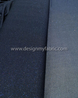 Navy blue glitter chiffon fabric #95077