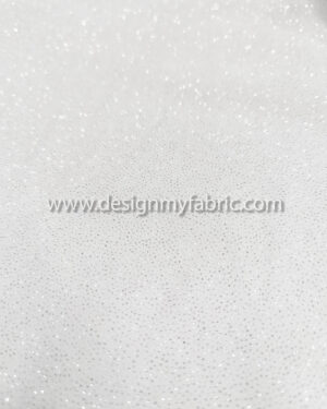 White glitter crepe fabric #90006