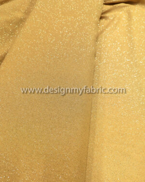 Gold glitter crepe fabric #81438