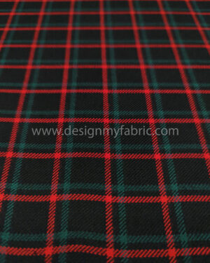 Red and black tartan fabric #50943