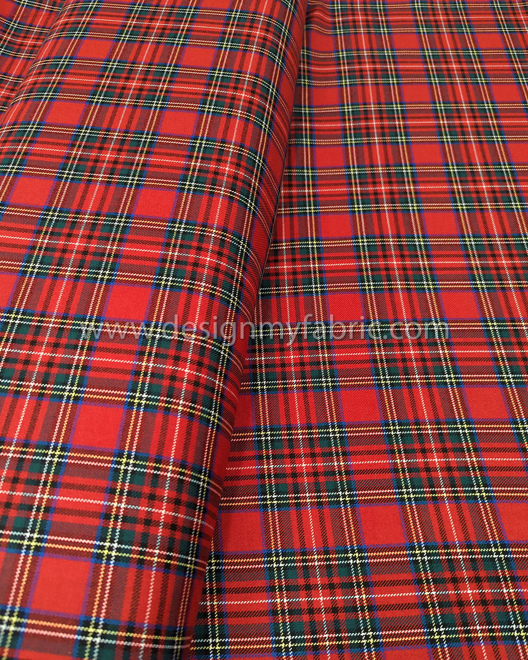 Sage Green Plaid Fabric | Multicolor Cotton Tartan Twill 58W