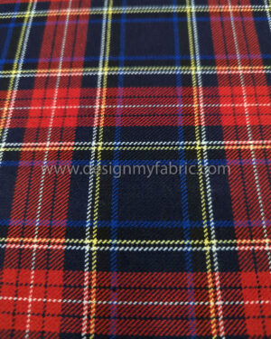 Red and blue tartan fabric #50942