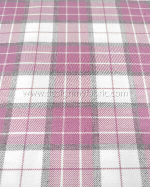 Pink and white tartan fabric #50947