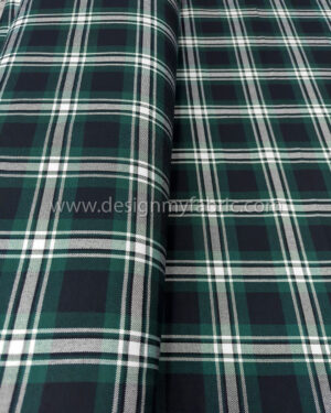 Green tartan fabric #50948