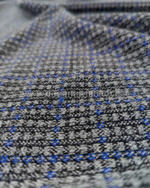 Grey and blue coating fabric #99343