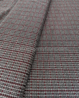 Grey and burgundy coating fabric #99342