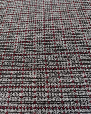 Grey and burgundy coating fabric #99342
