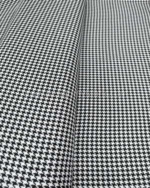 White and black houndstooth coating fabric #50466