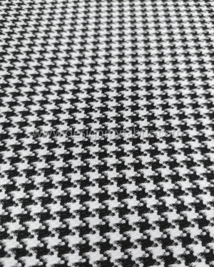 White and black houndstooth coating fabric #50466