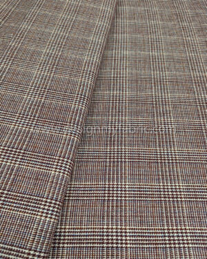 Burgundy houndstooth coating fabric #81038