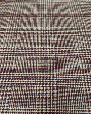 Burgundy houndstooth coating fabric #81038