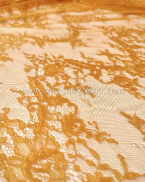 Mustard french lace fabric #99510