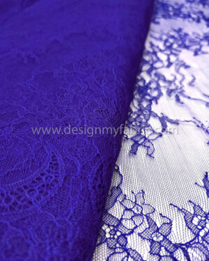 Electric blue french lace fabric #92005