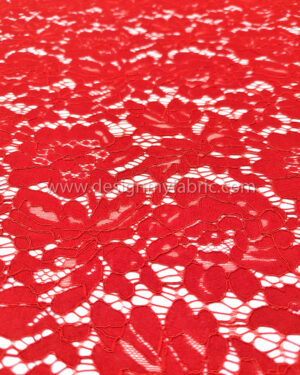 Red french lace fabric #90612