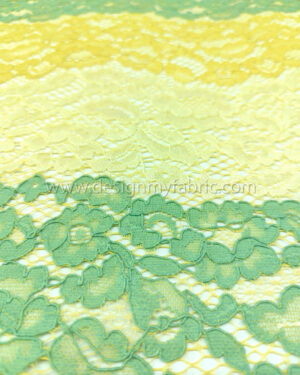 Yellow french lace fabric #80654
