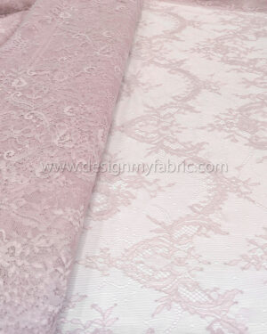 Dusty pink french lace fabric #99508