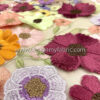 Colorful 3D roses embroidered lace fabric #51080 - Image 4
