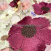 Colorful 3D roses embroidered lace fabric #51080 - Image 2