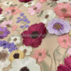 Colorful 3D roses embroidered lace fabric #51080 - Image 7