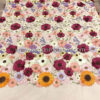 Colorful 3D roses embroidered lace fabric #51080 - Image 9