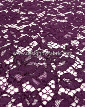 Dark Purple french lace fabric #50539