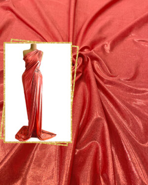 Red spandex metallic fabric #51036
