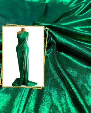 Dark green spandex metallic fabric #51033